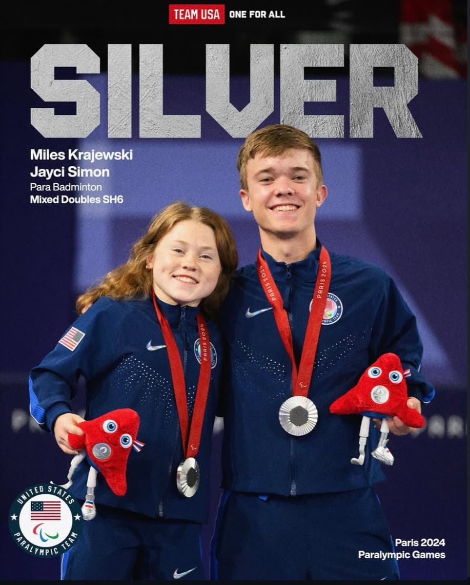 Team USA Silver — Miles Krajewski and Jayci Simon official celebration poster