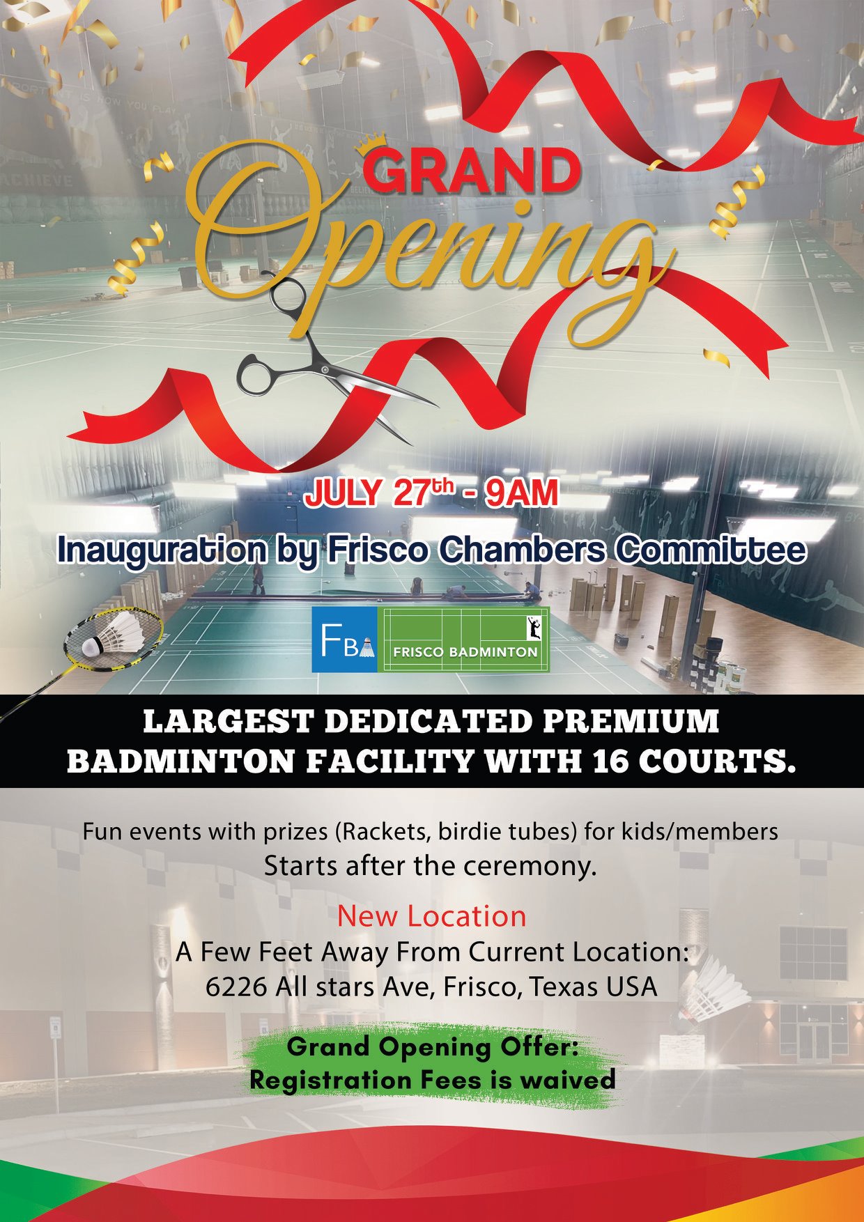Opening Ceremony - All New Frisco Badminton Academy!!