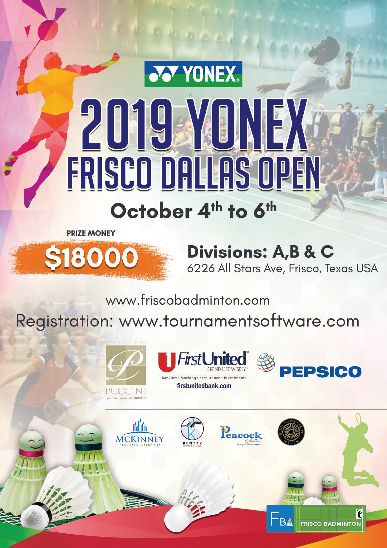 2019 Yonex Frisco Dallas Open - October 4th through 6th!!