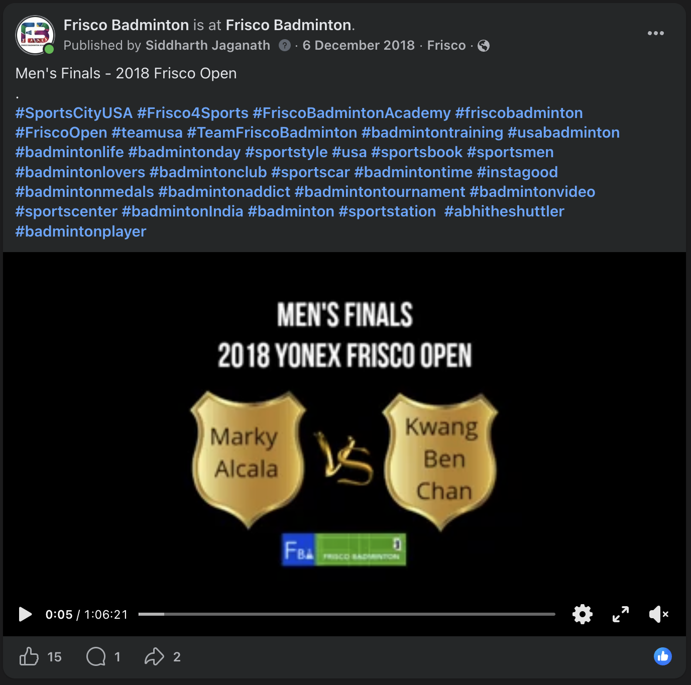 Men's Finals - 2018 Frisco Open